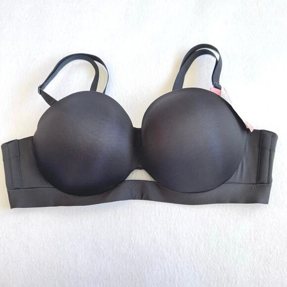 Cacique Black Strapless Plunge Bra 44B NWT Multi-Way Comfort Bliss - Picture 1 of 11